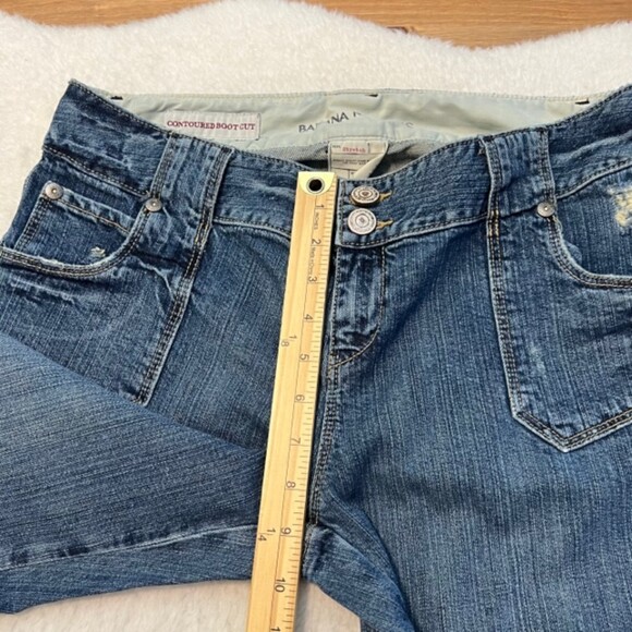 Banana Republic Womens Blue Contoured Boot Cut Stretch Mid Rise Denim Jeans Sz 8 - Picture 11 of 12